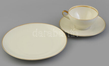 Winterling porcelán reggeliző szett. Aranyozott, jelzett, minimális kopással.