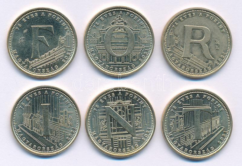 2021. 5Ft Cu-Ni-Zn '75 éves a Forint' (6xklf) T:AU,XF