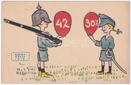 Első világháborús osztrák-magyar és német katonai propaganda, Központi hatalmak százalékos elosztása. Magyar Földrajzi Intézet kiadása / WWI K.u.k. and German military propganda, Central Powers, Viribus Unitis s: Kürthy