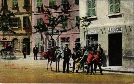 Gibraltar, Vegetable seller, Brinsmead piano, Class, J. Roscoe's shop