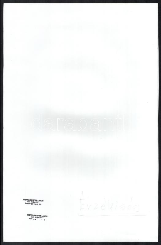 cca 1987 Menesdorfer Lajos (1941-2005) budapesti fotóművész hagyatékából, pecséttel jelzett, feliratozott, vintage fotóművészeti alkotás (Érzékiség), ezüst zselatinos fotópapíron, 39,5x26 cm - Image 2