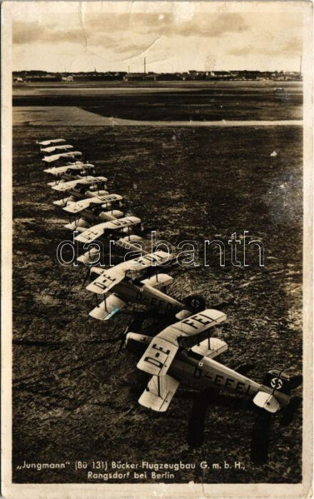 'Jungmann' (Bü 131) Bücker-Flugzeugbau GmbH, Rangsdorf bei Beriln / WWII Nazi German military, aircraft manufacturer, trainer aircrafts used by the Luftwaffe (fa)
