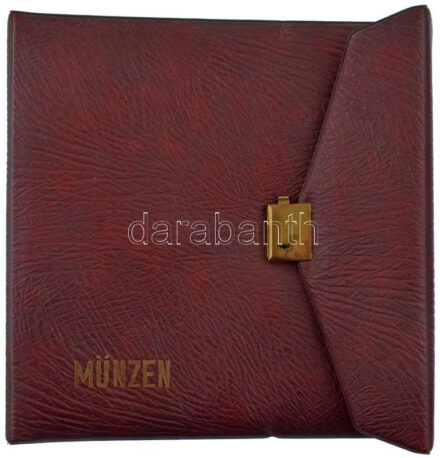 Használt 'MÜNZEN' gyűrűs érmeberakó album, 11 darab berakólappal