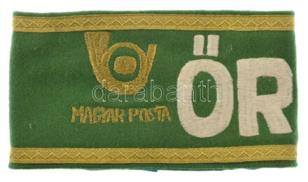 ~1980. 'Magyar Posta - Őr' aranysújtásos karszalag jó állapotban