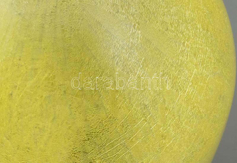 Karcagi, berekfürdői kraklé / fátyol, sárga váza, apró kopásnyomokkal, alján egészen apró sérüléssel. m: 25 cm - Image 2