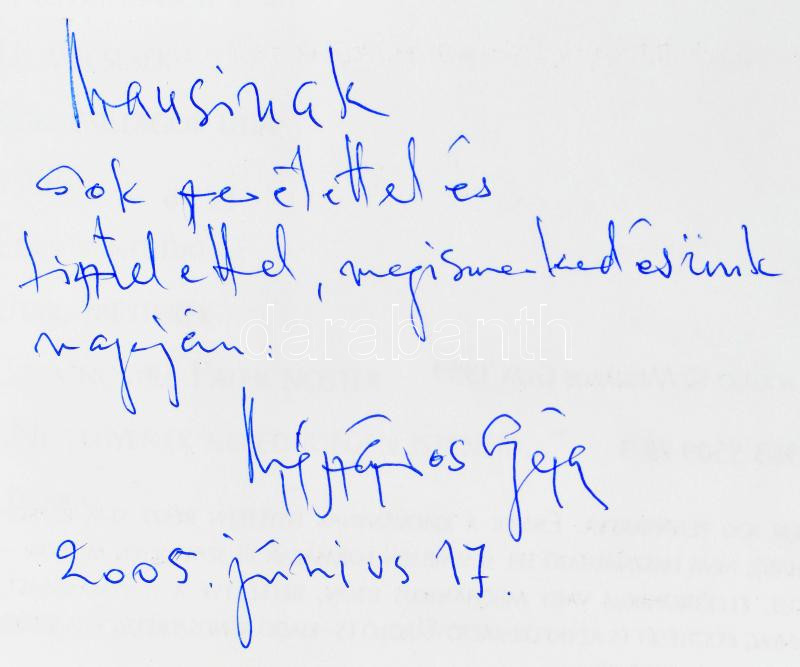 Mészáros Géza: Vidéki bolygó. Bp, 1999, a szerző kiadása. Műbőr kötésben, papír védőborítóval. Dedikált! - Image 3