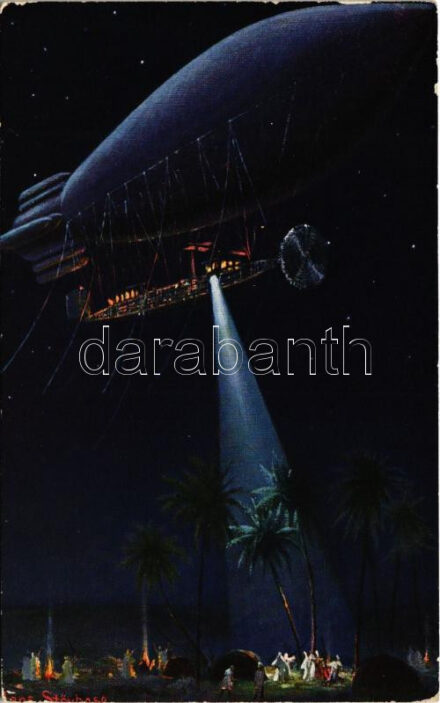 Französischer Lenkballon 'Ville de Paris' / WWI French military, airship (EK)