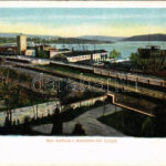 Trieste, Trieszt, Trst; San Andrea e Arsenale del Lloyd / railway line, Austrian Lloyd shipyard and repair workshop. G. Rüger & Co. Auto-Chrom (Rb)