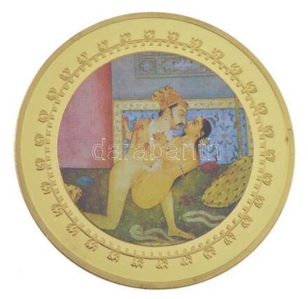 DN 'Kámaszutra - Szöktetés' aranyozott Cu multicolor érem, német nyelvű leírással, magyar tanúsítvánnyal T:UNC ND 'Kamasutra - Entführung' gold plated multicolor Cu coin with German language description and Hungarian certificate C:UNC