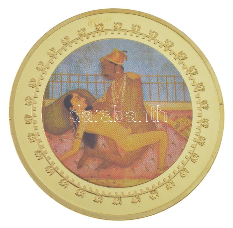 DN 'Kámaszutra - Majom' aranyozott Cu multicolor érem, német nyelvű leírással T:UNC ND 'Kamasutra - Der Affe' gold plated multicolor Cu coin with German language description C:UNC