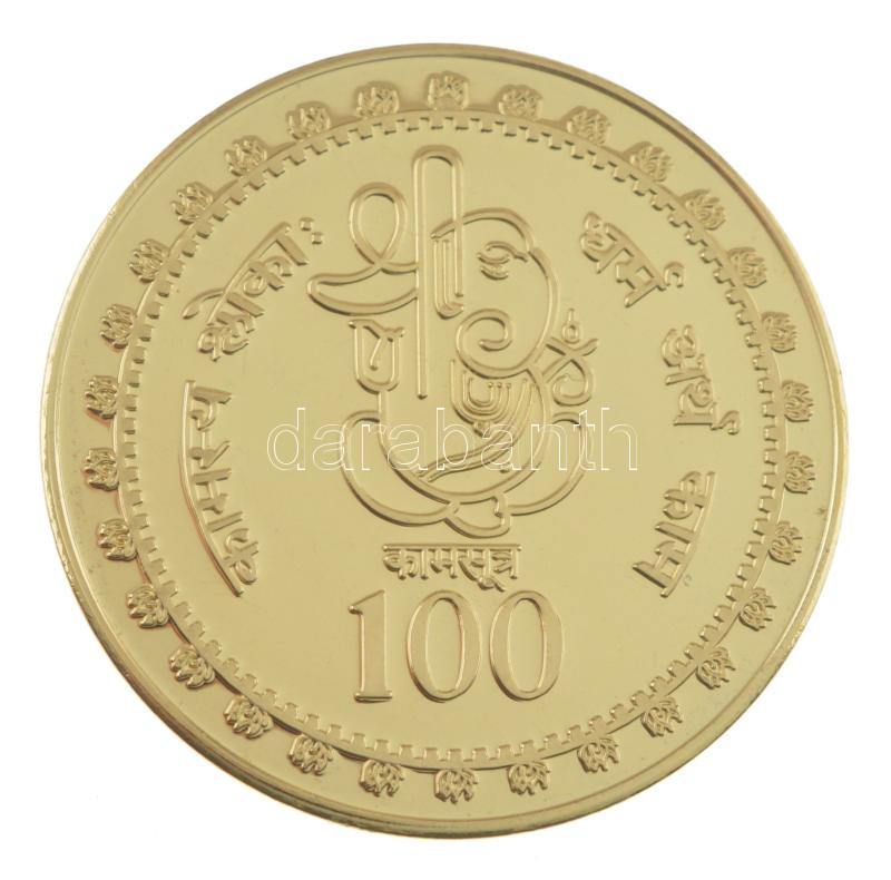DN 'Kámaszutra - Kitörő ló' aranyozott Cu multicolor érem, német nyelvű leírással, magyar tanúsítvánnyal T:UNC ND 'Kamasutra - Ausschlagendes Pferd' gold plated multicolor Cu coin with German language description and Hungarian - Image 2