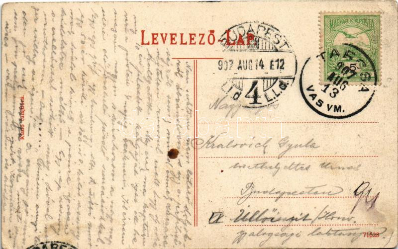 1907 Tarcsa, Tarcsafürdő, Bad Tatzmannsdorf; sétatér / promenade (EK) - Image 2