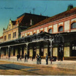 1917 Nyíregyháza, pályaudvar, vasútállomás. Vasúti levelezőlapárusítás 8499. (fl)