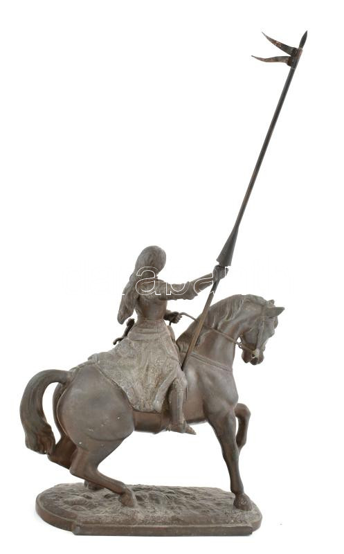 Jeanne D'Arc. Ón szobor m: 32 cm sz: 18 cm XIX: sz. - Image 4