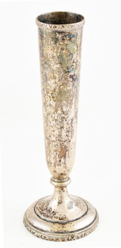 Ezüst (Ag) váza. Jelzett 182 g 23 cm