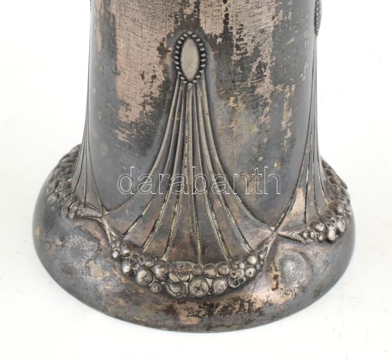 WMF jelzett ezüstözött szecessziós kiöntő, Kopással 23 cm, - Image 3