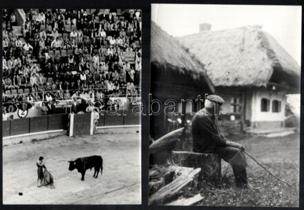 cca 1950 és cca 1992 között készült fényképek sokféle témáról (léghajó, városkép, csepeli szabadkikötő, Esztergom, metró, bikaviadalon, műtét, stb.), csak három jelzett, összesen 13 db vintage fotó, ezüst zselatinos