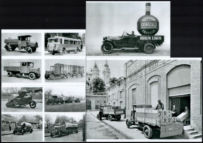 cca 1945 előtt készült felvételek teherautókról, 9 db modern nagyítás a néhai Lapkiadó Vállalat központi fotólaborjának archívumából, 10x15 cm és 15x21 cm - Image 2
