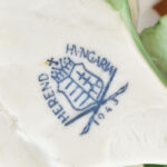 Herendi 1943 porcelán pillangó levélen, kézzel festett, jelzett, apró kopásnyomokkal, m: 7 cm - Image 3