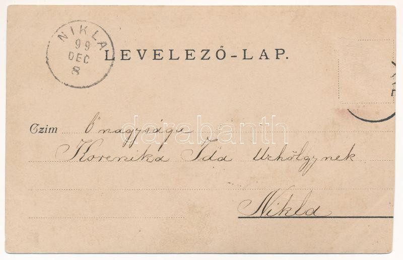 1899 (Vorläufer) Mesztegnyő (Marcali), Uradalmi főintézői lakás. photo (vágott / cut) - Image 2
