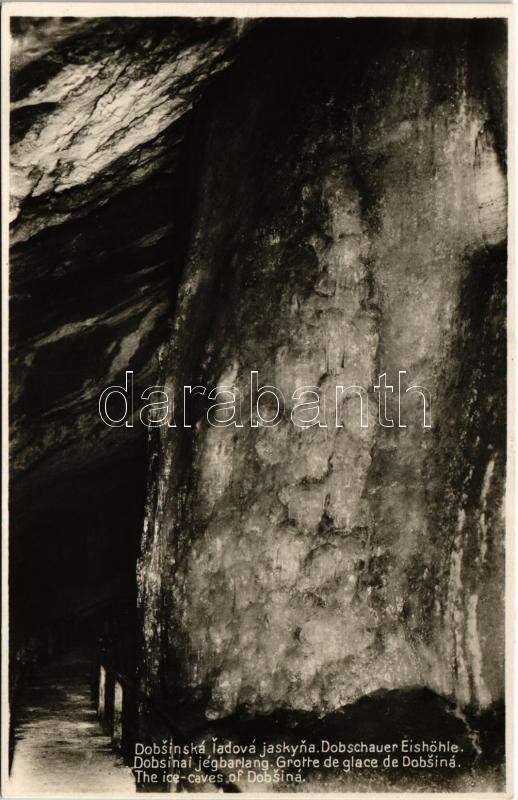 Dobsina, Dobschau; Dobsinai jégbarlang, belső, Karácsonyfa / Dobschauer Eishöhle / Dobsinská ladová jaskyna, Vianocny strom / ice cave, interior