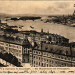 1901 Budapest I. Víziváros és Duna látképe, Országház. Ganz Antal 56. (EK)