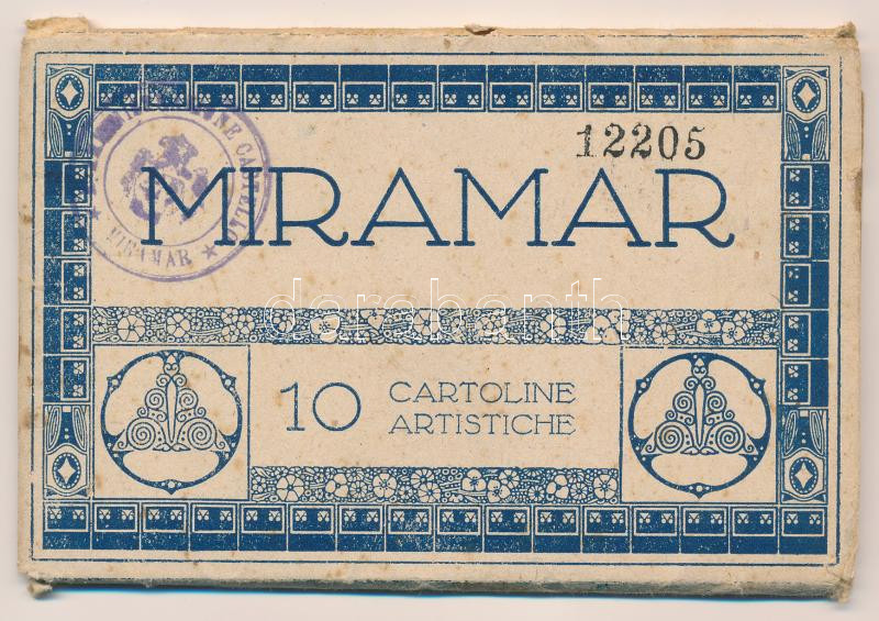 Trieste, Miramar - 10 pre-1945 interior postcards in their own case - Image 4