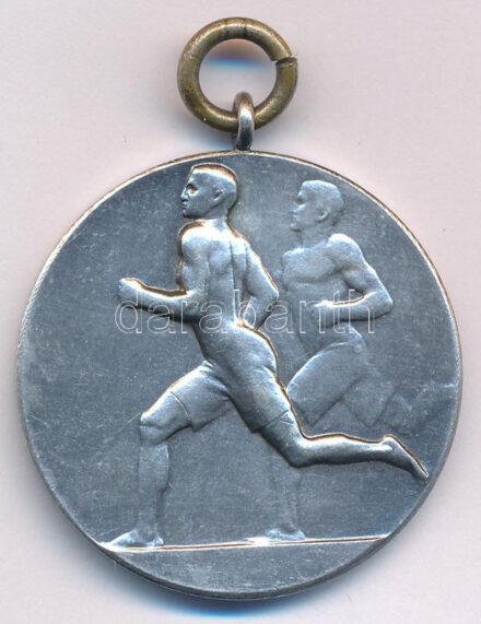 1914. 'P. Gy. 1914 I' kétoldalas, jelzetlen Ag futó díjérem füllel (17,34g/33mm) T:UNC,AU patina