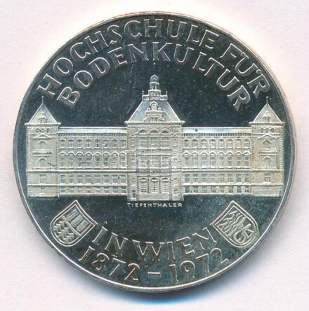 Ausztria 1972. 50Sch Ag '100 éves a Mezőgazdasági Főiskola' T:AU Austria 1972. 50 Schilling Ag '100th Anniversary - Institute of Agriculture' C:AU Krause KM#2914