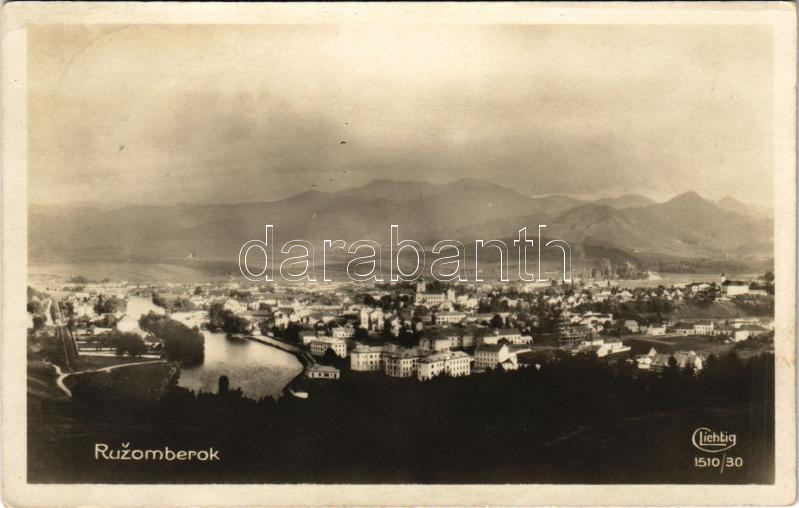 1929 Rózsahegy, Ruzomberok; látkép / Celkovy pohlad / general view (EK)
