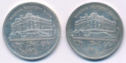 1992. 200Ft Ag 'MNB' (2x) T:AU,XF Adamo F13