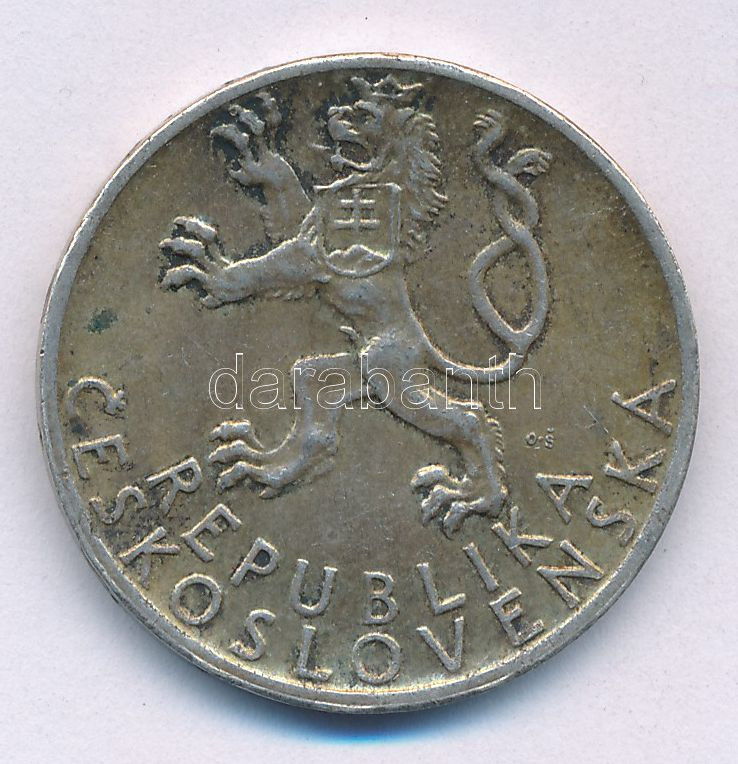 Csehszlovákia 1947. 50K Ag 'Szlovák felkelés' T:XF patina Czechoslovakia 1947. 50 Korun Ag 'Slovak uprising' C:XF patina Krause KM#24 - Image 2