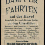 cca 1940 Dampfer Fahrten auf der Havel, német nyelvű idegenforgalmi prospektus, benne térképpel is.