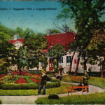 1916 Debrecen, Nagyerdei park és vízgyógyintézet. Vasúti levelezőlapárusítás 8548. (EB)