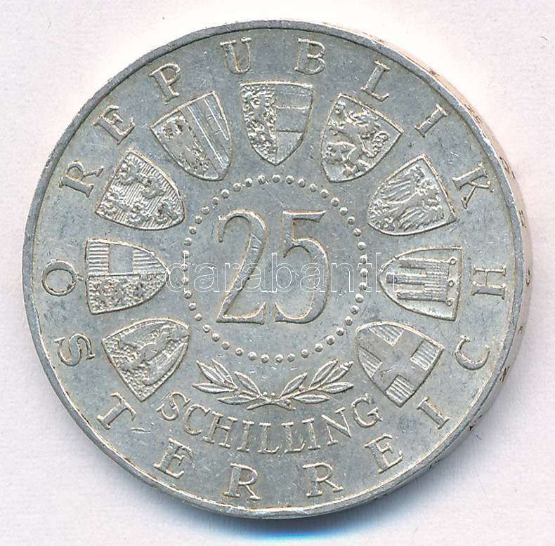 Ausztria 1958. 25Sch Ag 'Carl Auer von Welsbach' T:XF ph. Austria 1958. 25 Schilling Ag 'Carl Auer von Welsbach' C:XF edge error Krause KM#2884 - Image 2