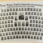 1941 M. Kir. Mária Terézia 1. Honvéd gyalogezred karp. iskola hallgatói tabló kartonon 32x26 cm - Image 2