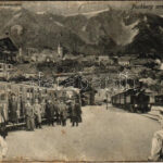 1917 Puchberg am Schneeberg, Bahnhof / railway station, locomotive, train (EB)