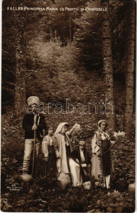 A.A.L.L.R.R. Principesa Maria cu Printii si Printesele / Marie of Romania with her children / Mária román királyné gyermekeivel. C. Sfetea 40.