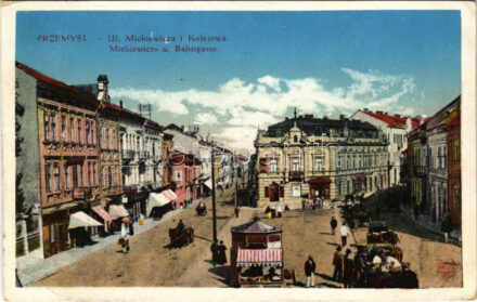 1916 Przemysl, Ul. Mickiewicza i Kolejowa / Mickiewicz- und Bahngasse / streets (EK) + 'K.u.K. Personalsammelstation'