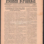 1942 Budai Krónika 4. évf. 25. sz., 1942. jún. 24., kisebb lapszéli szakadásokkal, 8 p.