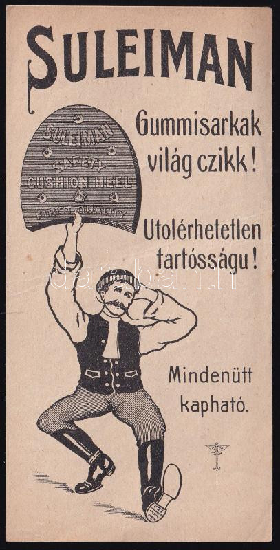 Szulejmán gumisarkak számolócédula