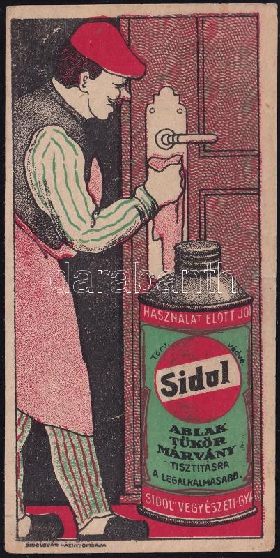 Sidol fémtisztító számolócédula