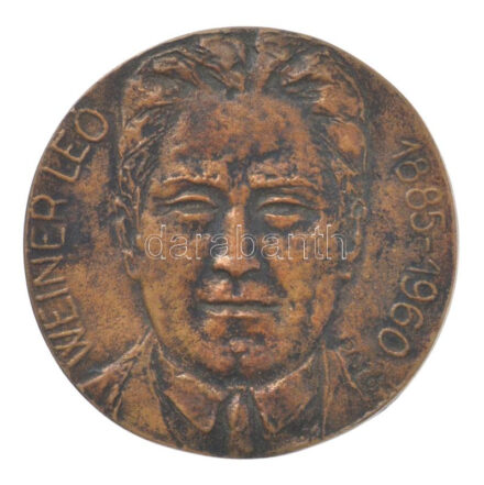 Pató Róza (1934-2018) DN 'Weiner Leó 1885-1960 / Zeneiskola - Zeneművészeti Szakközépiskola - Kiváló Munkáért' kétoldalas, öntött bronz emlékérem (72mm) T:XF patina