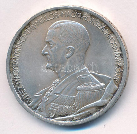 1939. 5P Ag 'Horthy balra' T:AU patina Adamo P8.2