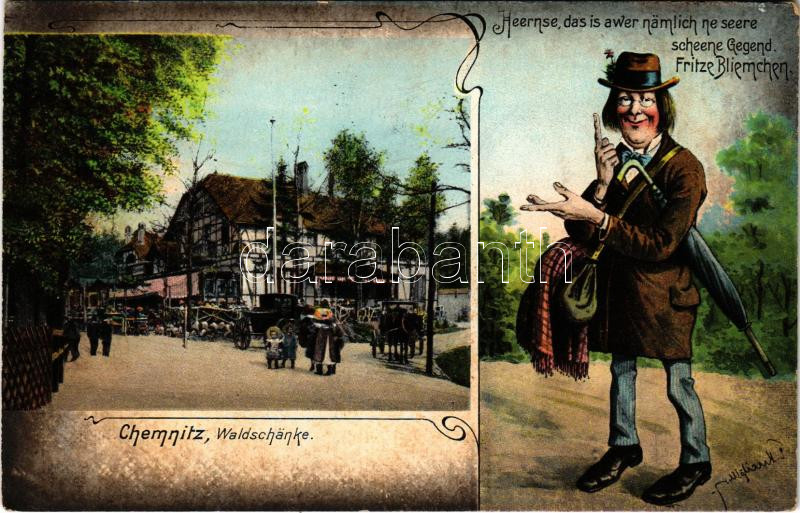 Chemnitz, Waldschänke, Heernse, das is awer nämlich ne seere scheene Gegend. Fritze Bliemchen / pub