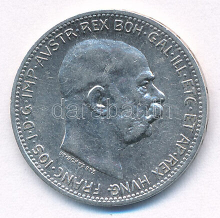 Ausztria 1915. 1K Ag 'Ferenc József' T:XF Austria 1915. 1 Corona Ag 'Franz Joseph' C:XF Krause KM# 2820