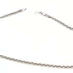Ezüst(Ag) lapos, mintás kígyó nyaklánc, jelzett, h: 40,5 cm, nettó: 7,9 g