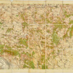 cca 1940 Cserhát, Kirándulók térképe 5. Kiadja a M. Kir. Honvéd Térképészeti Intézet. 1 : 75.000. A borító illusztrációja Izsák Elek munkája. vászon, 94x57 cm