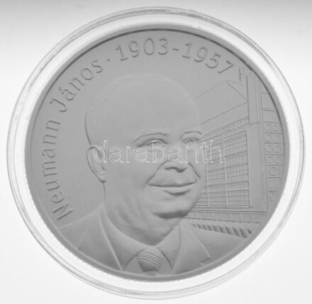 2003. 5000Ft Ag 'Neumann János' dísztokban, tanúsítvánnyal T:BU Adamo EM188