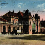 1940 Kolozsvár, Cluj; pályaudvar, vasútállomás / Gara / railway station + '1940 Kolozsvár visszatért' So. Stpl. (r)